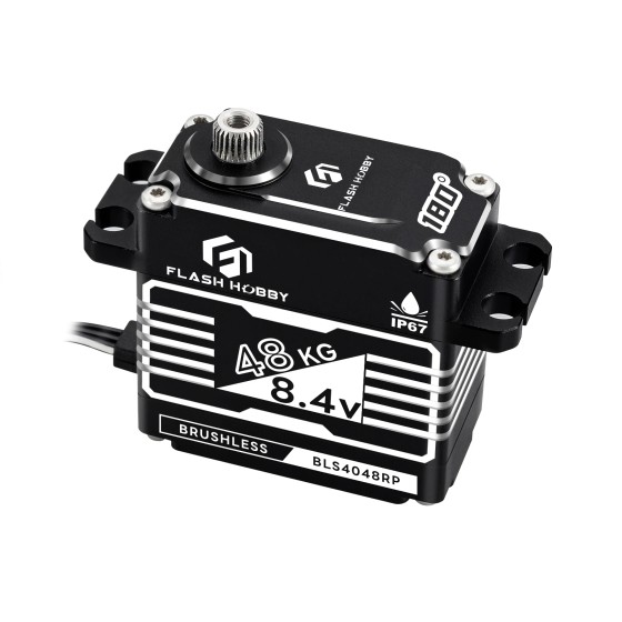 NEW Flashhobby 48KG Torque BLS4048RP Waterproof Potentiometer Helical Gear Digital Servo Brushless Servo for RC Car Crawler Car